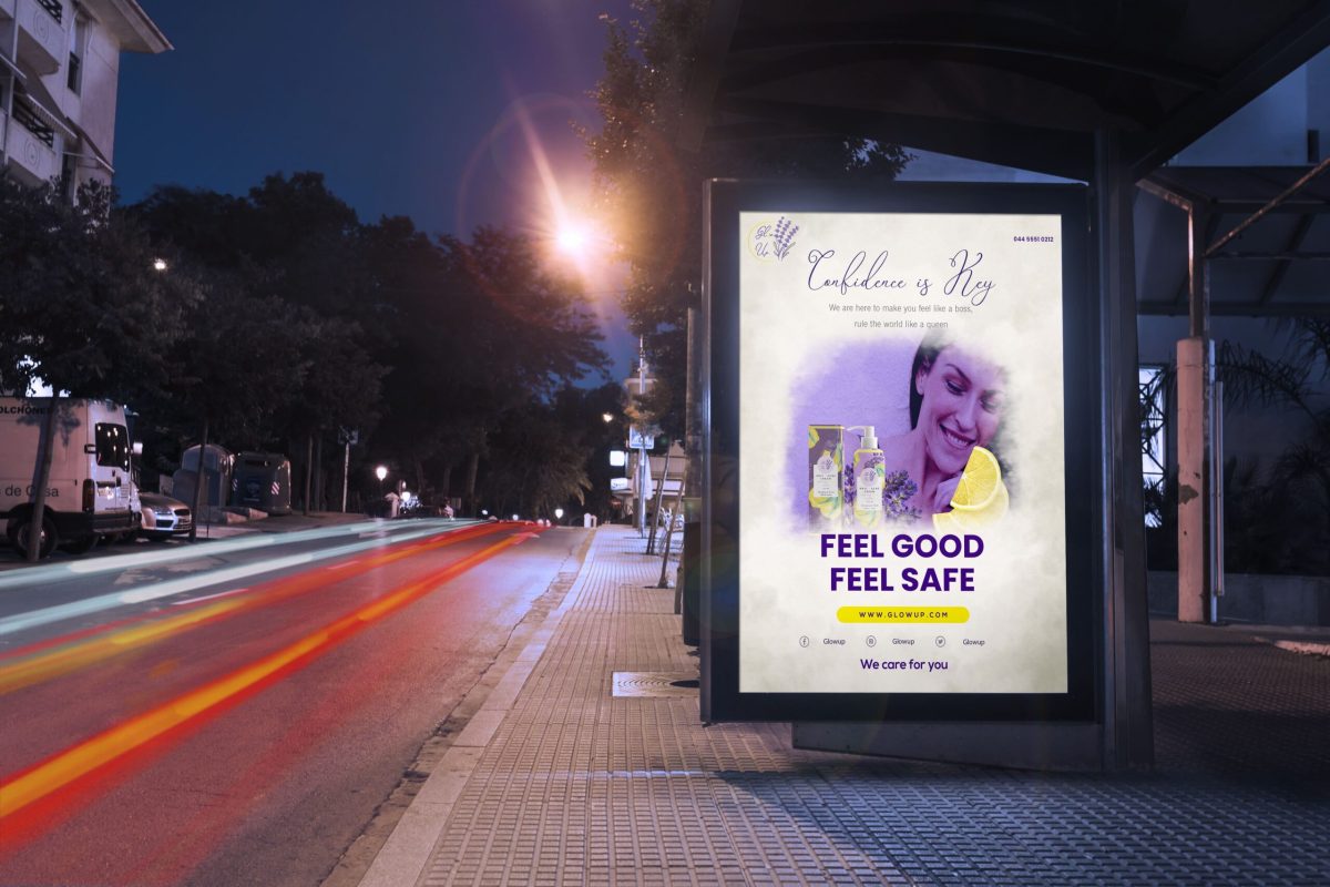 bus stand hoarding