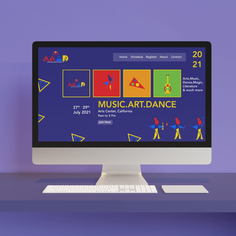 Desktop mockup front view